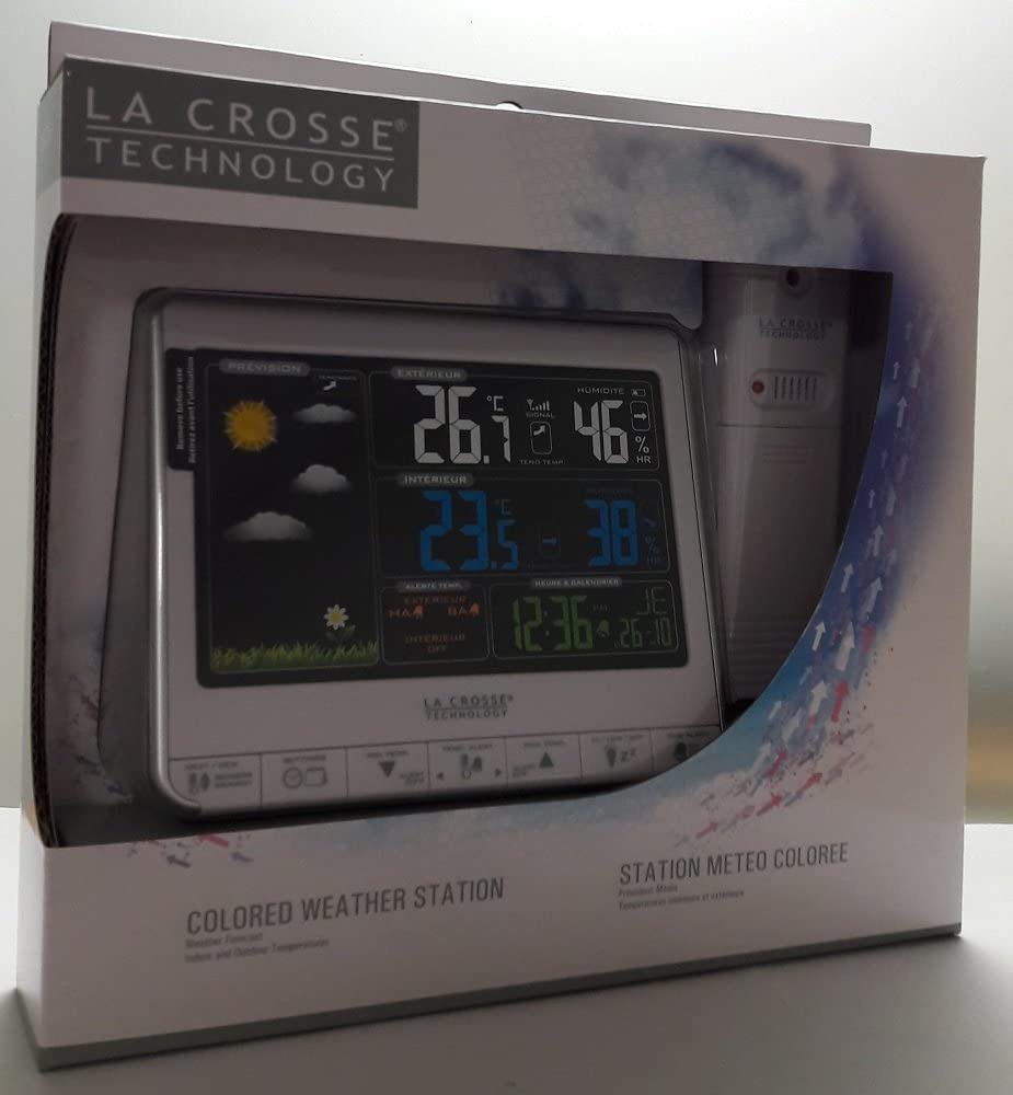 Stazione Meteorologica La Crosse WS6823-BLA – Previsioni, Temperatura E Umidità Con Sensore Esterno, Nero